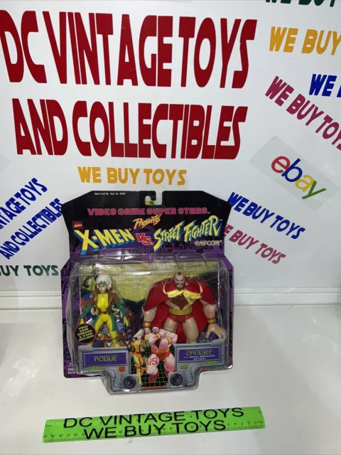 Toy Biz X-Men vs Street Fighter Rogue vs. Zangief Figures Marvel Capcom New ‘98