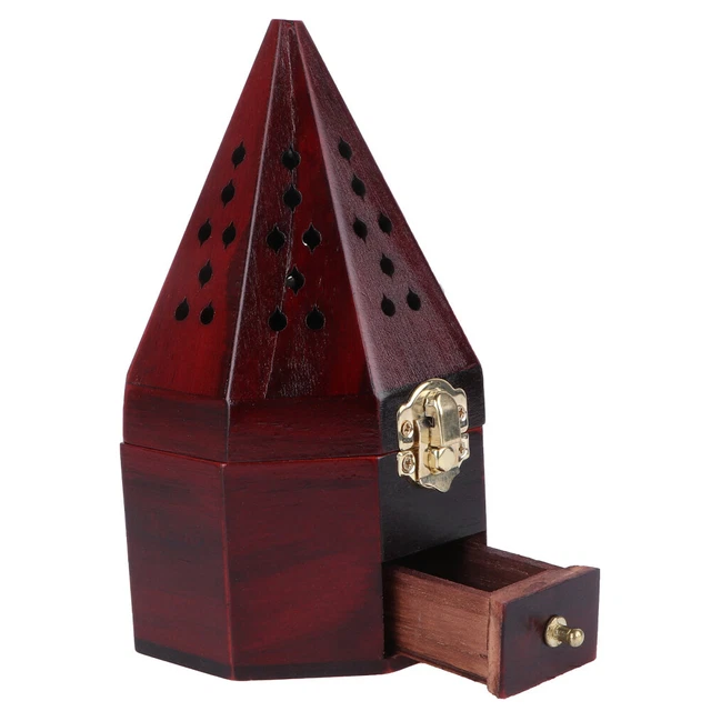 METAL PYRAMID INCENSE Burner Aromatherapy Censer Backflow Holder 19.58