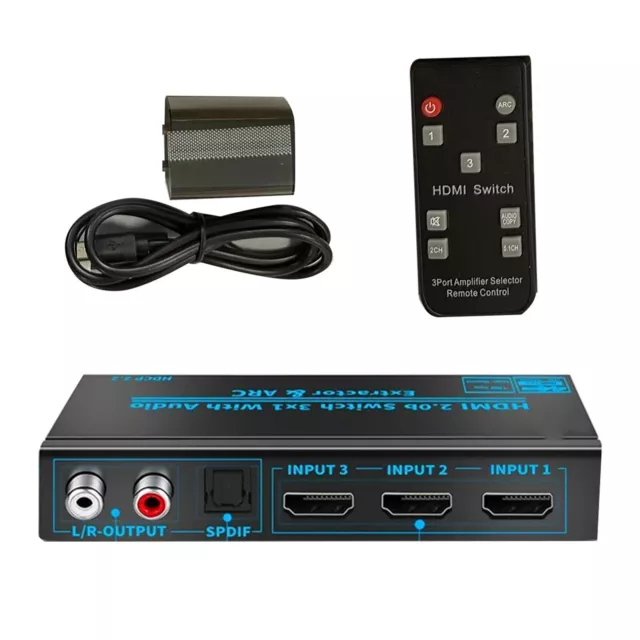 4K 1080P 3 In 1 Out 3-Port HDMI Switcher 3x1 Switch Selector Splitter For PS4 TV