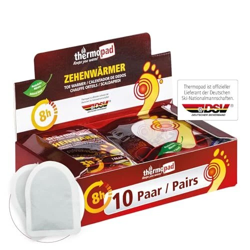 THERMOPAD Zehenwärmer – DAS ORIGINAL: 10 Paar Wärmepads für 8 Stunden Wärme I...