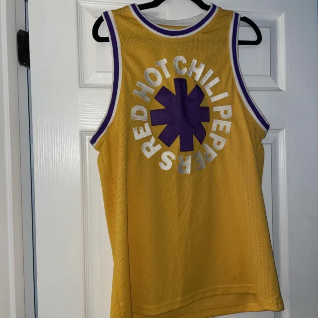 Vintage Red Hot Chili Peppers Gold Purple Lakers Jersey Size M