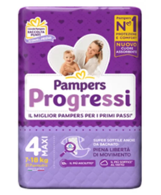 Pampers Progress 4 7-18 Kg. 21 Pezzipannolini