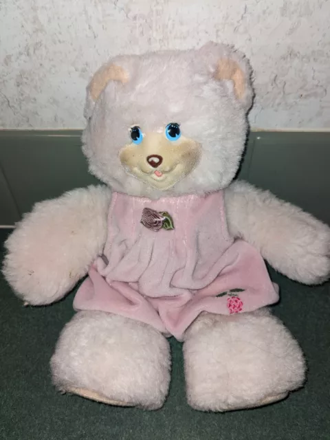 Vintage Fisher Price Sarahberry Plush White Bear Stuffed Animal Toy 1998