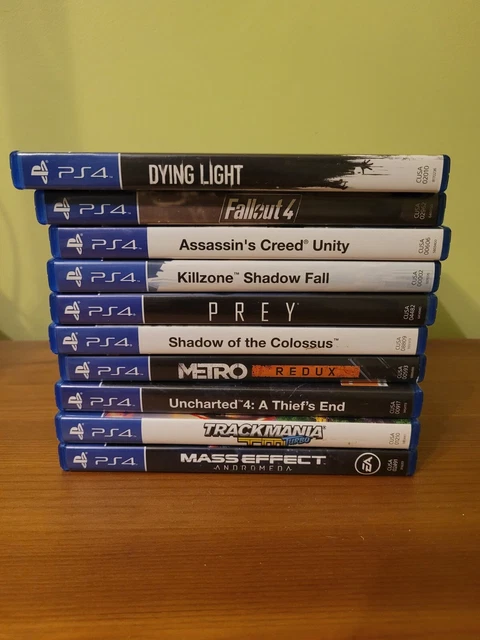 Pack 10 jeux Ps4 (Uncharted 4, Fallout 4, Dying light, Shadow of the colossus..)