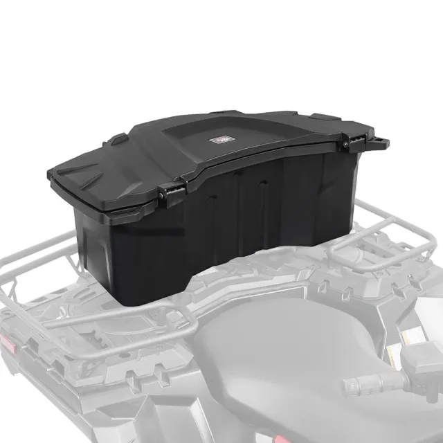 KEMIMOTO ATV Rear Rack Cargo Box Locking Storage Trunk Box For 0.75"-1" ATV Tube