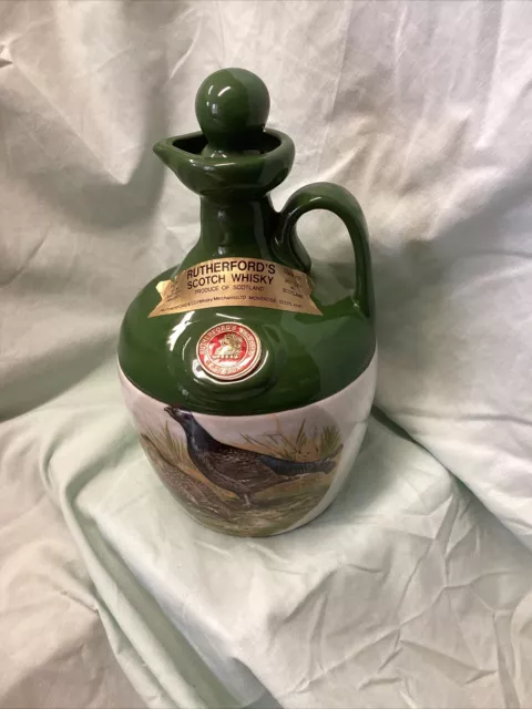 Collectible Vintage  Rutherford’s  Scotch Whisky Decanter Montrose Potteries
