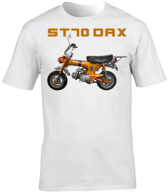 T-Shirt ST70 Dax Motorbike Motorcycle Biker Short Sleeve Crew Neck