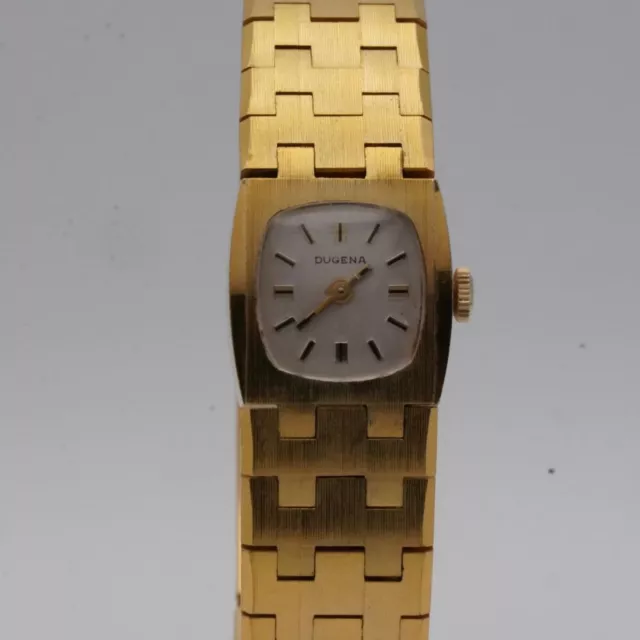 Dugena Orologio Donna Acciaio 20MM Carica Manuale Vintage Raro da Polso Bello 5