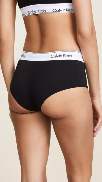 Calvin Klein 174723 Womens Modern Cotton Boy Shorts Underwear Black Size Large 2