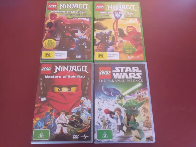 4 X Lego Dvds Ninjago And Star Wars