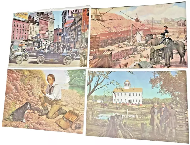 Vintage A History of Michigan in Paintings, 1965, Lot of 4, used (FF1)