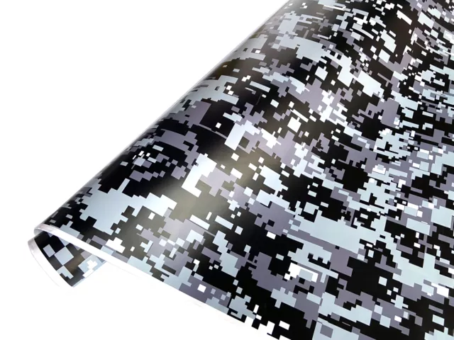 8,29€/m² Camouflage Digital Autofolie 10m x 152cm Luftkanäle Car Wrap #26