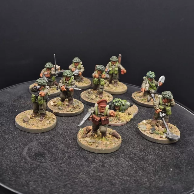 Well Painted 28mm Bolt Action British Engineers ×10 U5 ww2 3D printed heroic