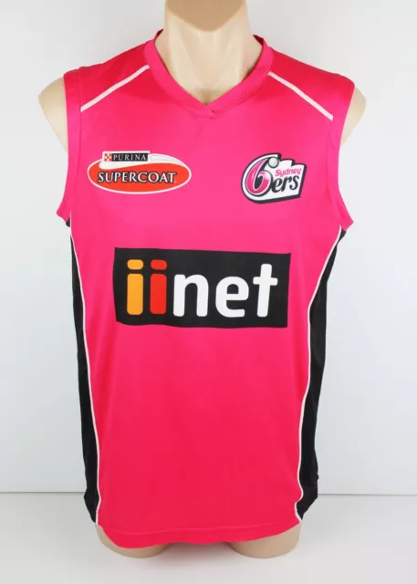 Sydney Sixers KFC Big Bash Cricket Vest Pink Mens Size Medium