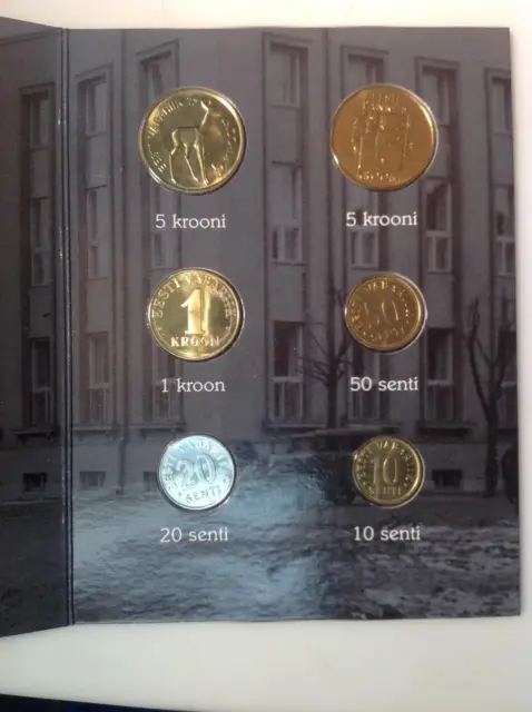 Old World Coins Estonia1999 Proof 6-Coin Set 10 20 50 Senti 1 Kroon 5 Krooni (2)