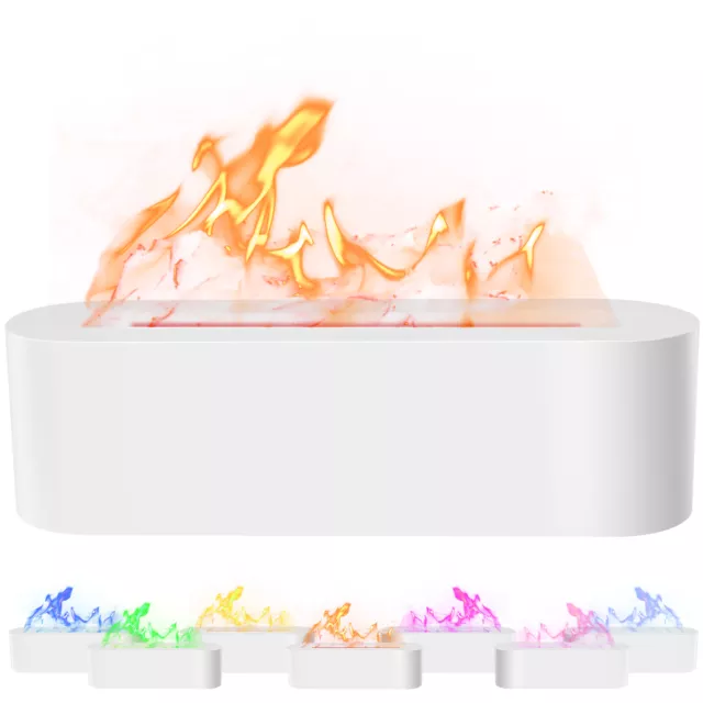 Flame Essential Oil Diffuser 7 Colors Flame Effect Humidifier USB Powered US US