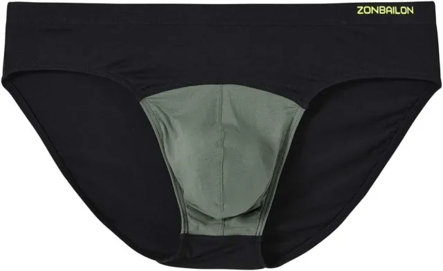 Zonbailon Mens Briefs Bamboo Soft  Breathable Underwear Pouch Bikini Panties