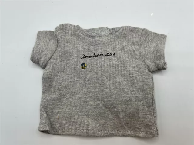 American Girl 18" Doll Gray T-Shirt With Logo On Front