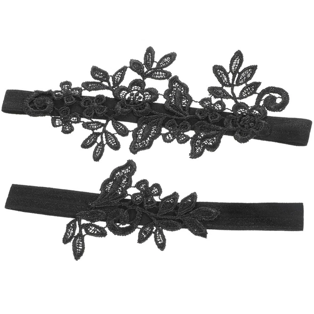 2 Jarretières En Cuir Noir Réglables - Accessoire Cosplay Et Fête Pour Looks Punk Et Sexy