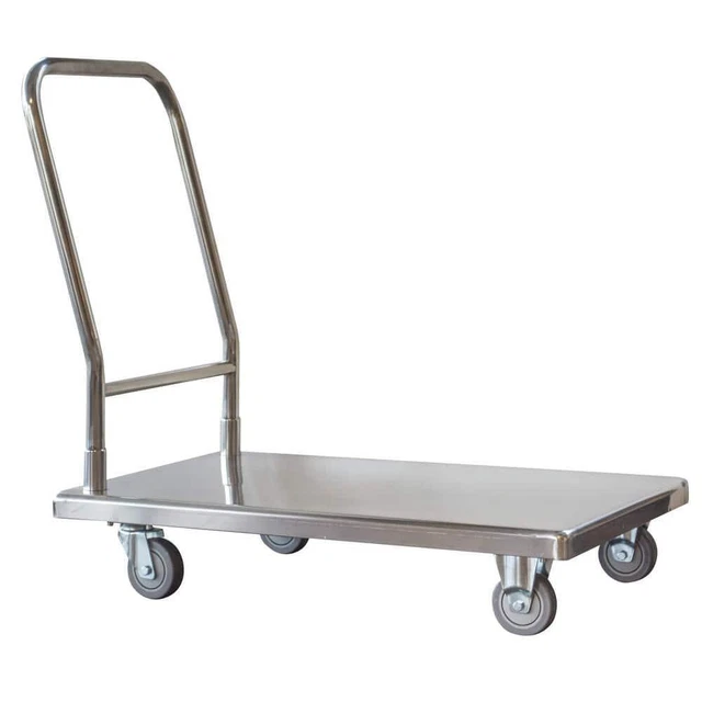 Pro-Series Platform Truck 500 Lb Load Capacity+Caster Wheels+Stainless Steel