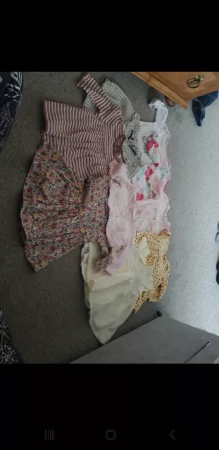 Baby Girl Bundle Dresses/tops/pjs/cardigan/romper Age 0-3 Months