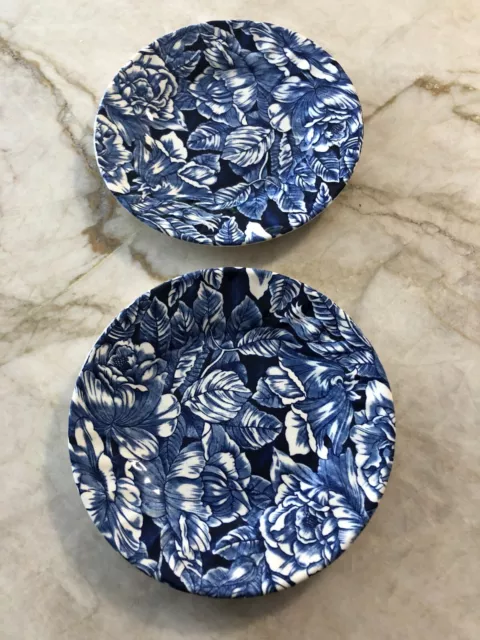 2 Pc Churchill Bermuda Blue Bread Plates ~6.75": LOVELY!