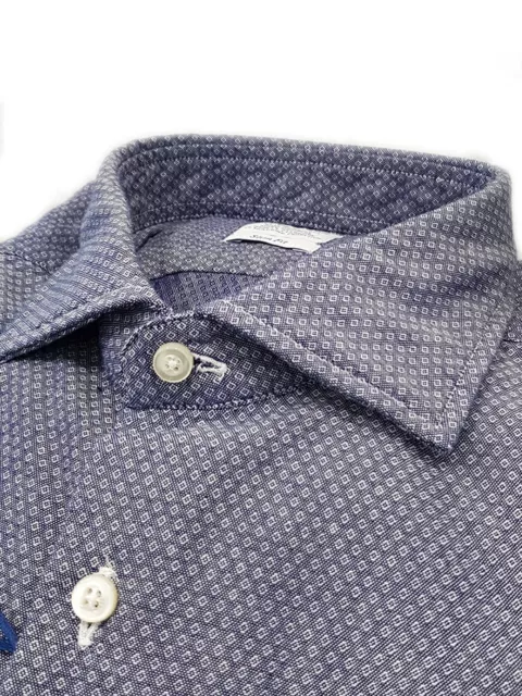 CAMICIA UOMO COTONE stone wash slim fit fantasia MIRCAM Varie taglie e colori EUR 29 99 PicClick IT