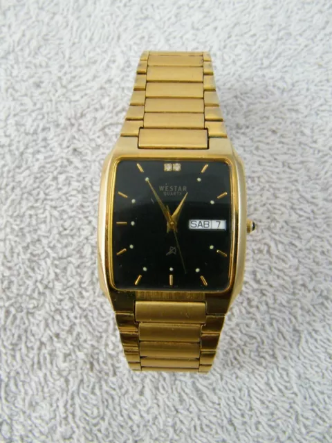 WESTAR QUARTZ 18K Gold Electro Plated Swiss Eb, 9954Gpn EUR 77,60 -  PicClick IT