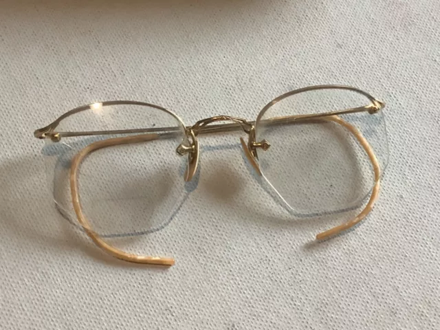 Vintage Eyeglasses Solid 10K Gold Mark And 1/10 12K Goldfill