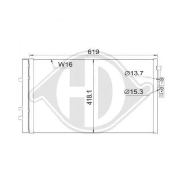 CONDENSATORE ARIA CONDIZIONATA N. Per Fiat Panda Van 312 519 0.9 1.0 1