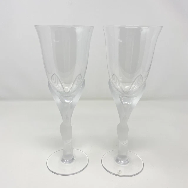 Igor Carl Faberge Kissing Doves Champagne Flutes Glasses France Set of 2 Igor Carl Faberge Kissing Doves Champagne Flutes Glasses France Set of 2
