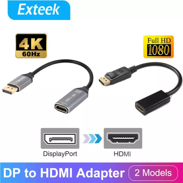 4K@60Hz 1080P DisplayPort Display Port DP Male to HDMI Female Adapter Cable AU
