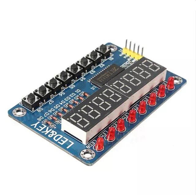 8-Tasten Ziffern Digital LED 8 Bit TM1638 Display Module für AVR Arduino 2