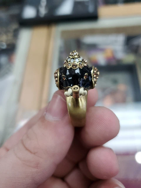 HEIDI DAUS Enamel Elephant Ring with Swarovski Crystals - Size 7