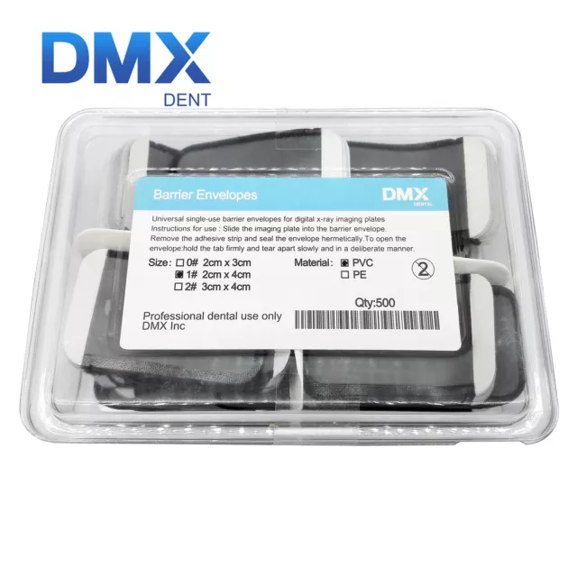 500/pack Size #1 Barrier Envelopes for Phosphor Plate Dental Digital X-Ray ScanX