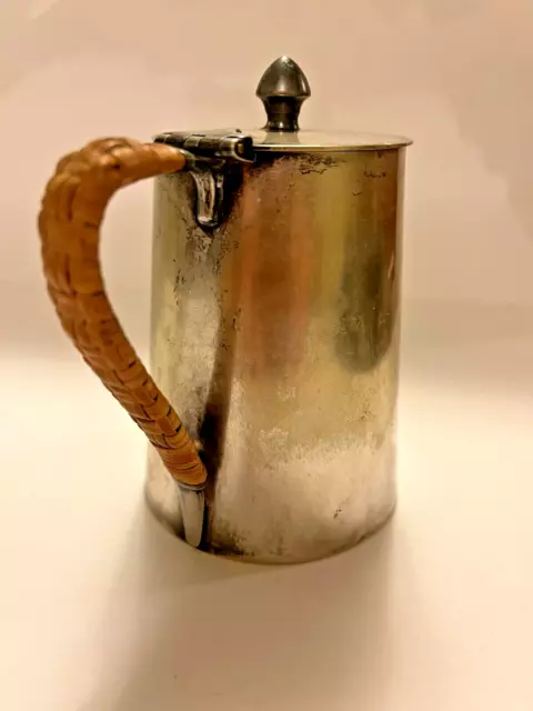 Antique BRS Nickel Silver Apollo Sheffield Creamer Syrup Honey Tea-Pot Pitcher