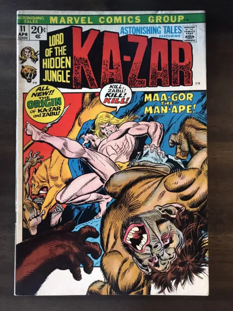 Astonishing Tales #11 Ka-Zar Lord of the Hidden Jungle Marvel 1972 Origin 7.5