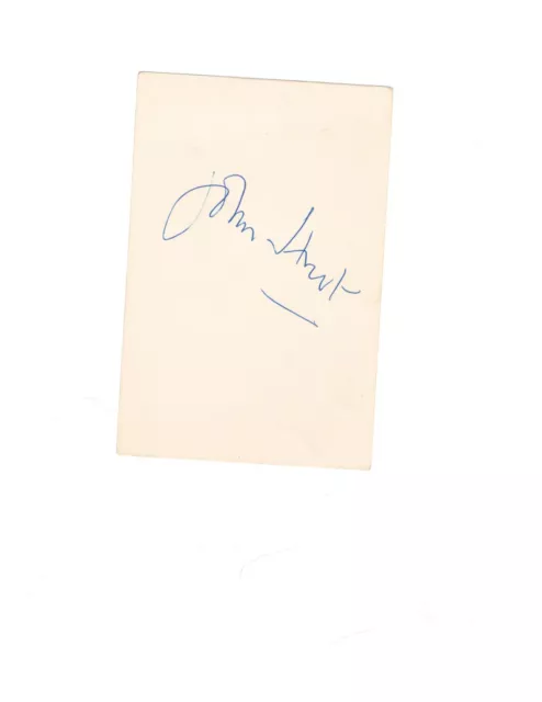 Actor John Hurt Autograph On White Card Stock