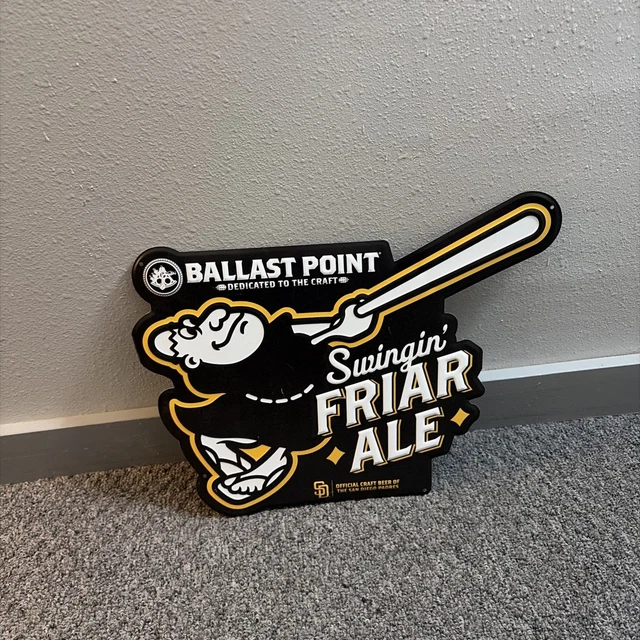 BALLAST POINT BREWING San Diego Padres Metal Tin Sign Swingin’ Friar ...
