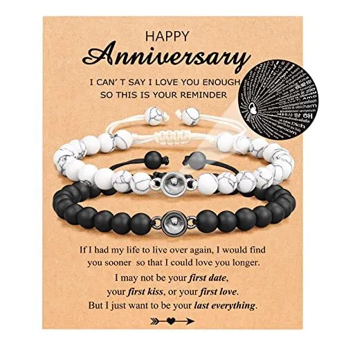 I Love You 100 Languages Bracelets Couples Gifts To My Men, Boyfriend,