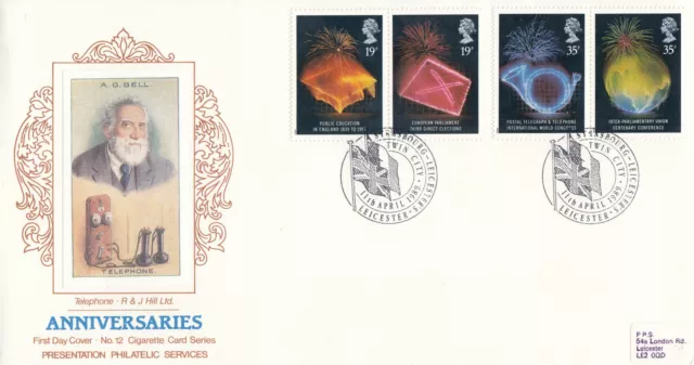 (109238) Aniversario EleccionesPPS Tarjeta de cigarrillo FDC Leicester Estrasburgo 1989