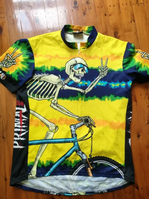 Primal Wear Cycling Skeleton On Jersey Shirt Mens XXL 2XL