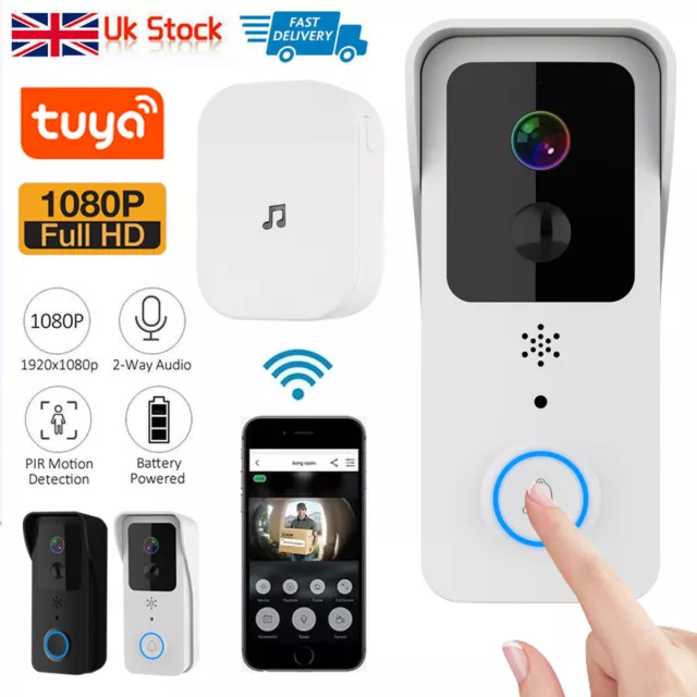 Smart WiFi Doorbell Video HD Camera Wireless Security Two-way Intercom Door Bell