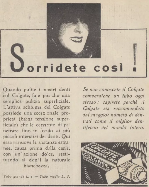 V3078 COLGATE toothpaste - 1930s vintage advertising - Vintage advertising