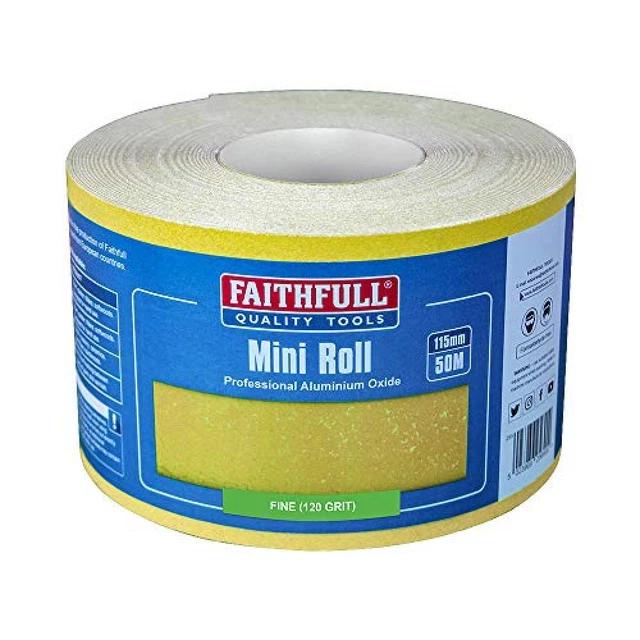 (TG. 50m length 120g) Faithfull - Rullo di carta in ossido di alluminio 115 mm x