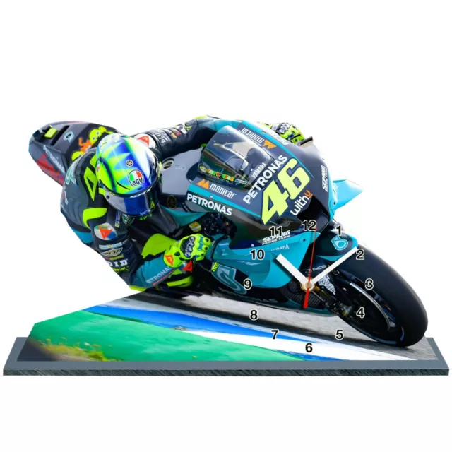 Valentino Rossi Moto Gp 2021 Yamaha En Horloge Sur Socle, 16