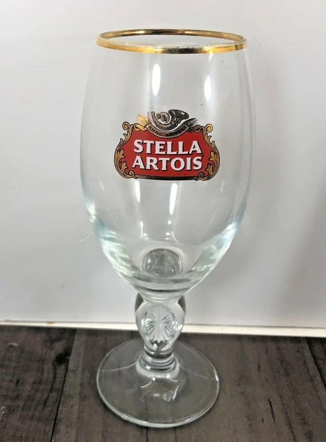 Stella Artois Pint Stiel Pint Glas Pub, Bar Sammlerstück Gold umrandet authentisch