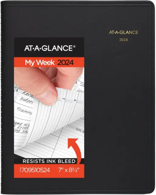 AT-A-GLANCE 2024 Weekly Planner, Appointment Book, 7" X 8-3/4", Medium