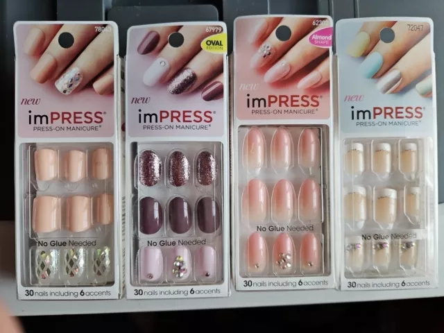 KISS imPRESS Press-On Manicure - Lot of 4 New