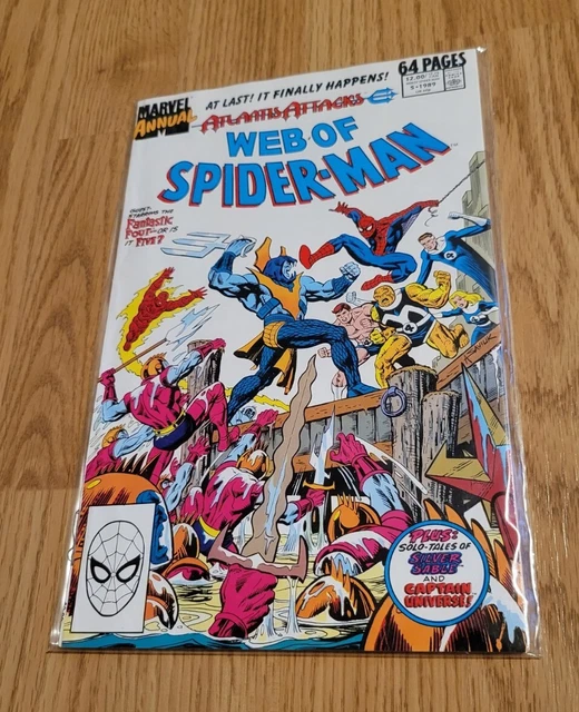 *** Web of Spider-Man Annual #5 *** ATLANTIS ATTACKS Marvel Comics 1989 … FN